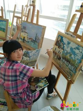 多笔小学员画笔下的风景 北京少儿绘画培训班的艺术启蒙之旅
